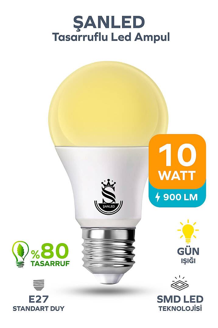 10W Tasarruflu Gün Işığı Led Ampul - 1