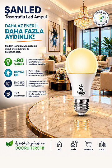 10W Tasarruflu Gün Işığı Led Ampul - 2