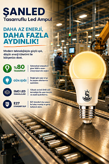 10W Tasarruflu Gün Işığı Led Ampul - 5