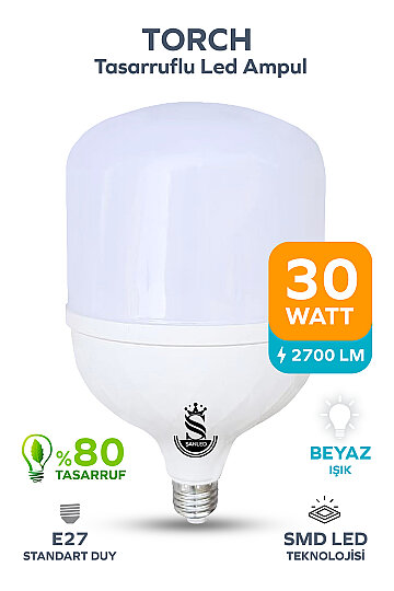 30w Tasarruflu E27 Sarı Işık Torch Led Ampul